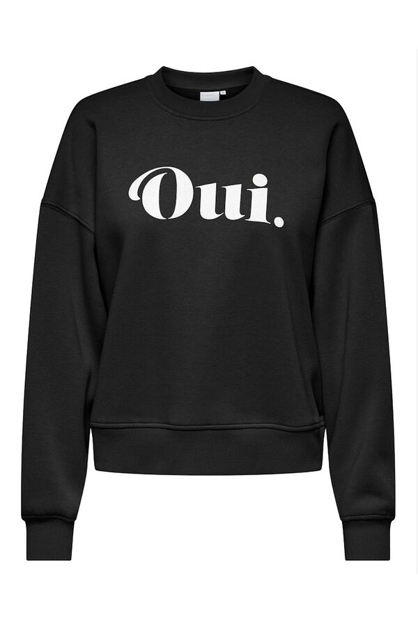Only Sudadera texto frontal negro