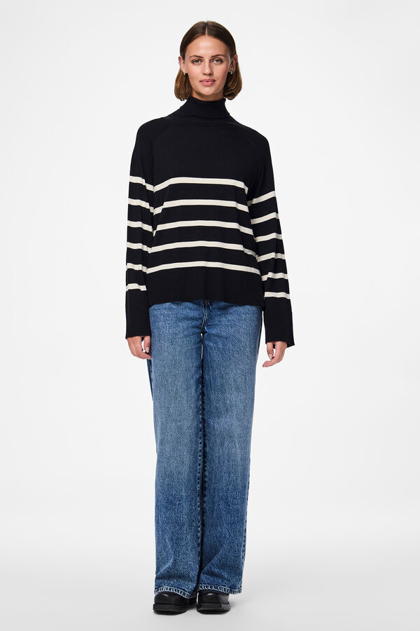 Pieces Jersey de punto negro