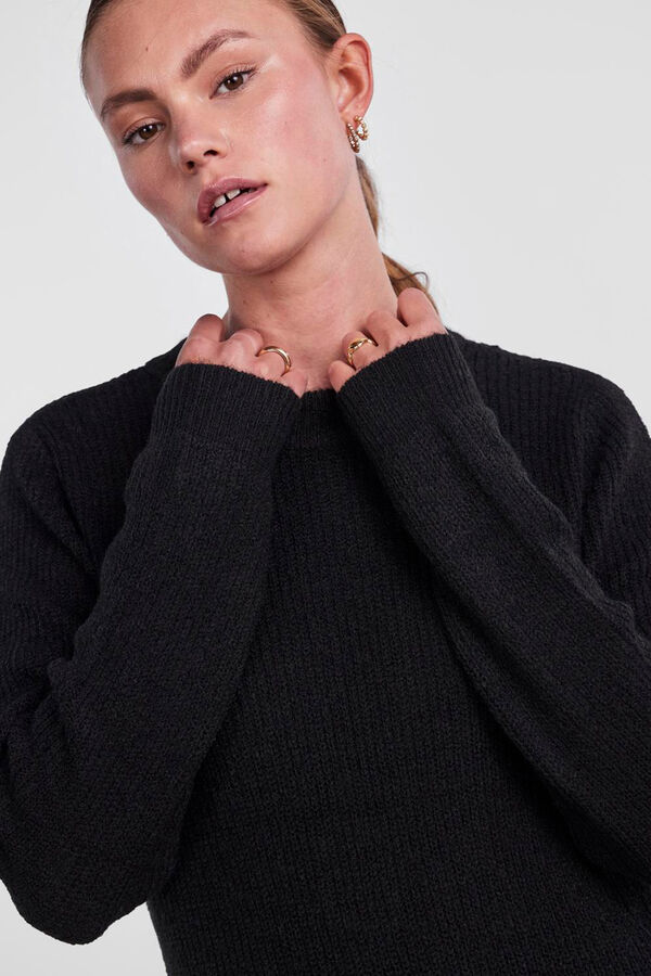 Pieces Short knit dress black
