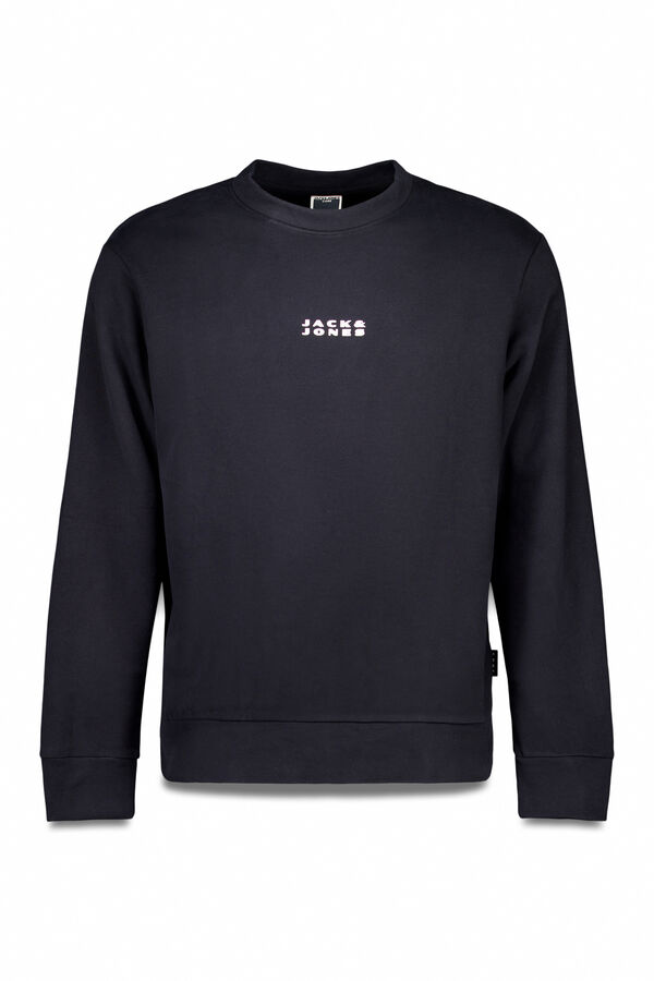 Jack & Jones Sudadera logo relieve negro