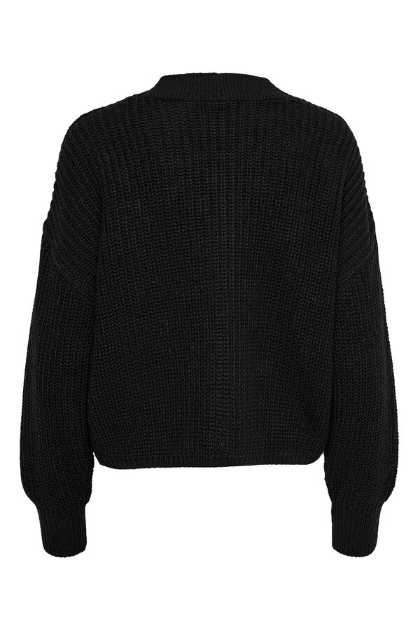 Springfield Button-through jersey-knit cardigan black