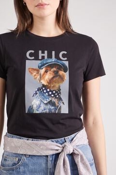Only T-shirt estampada de manga curta