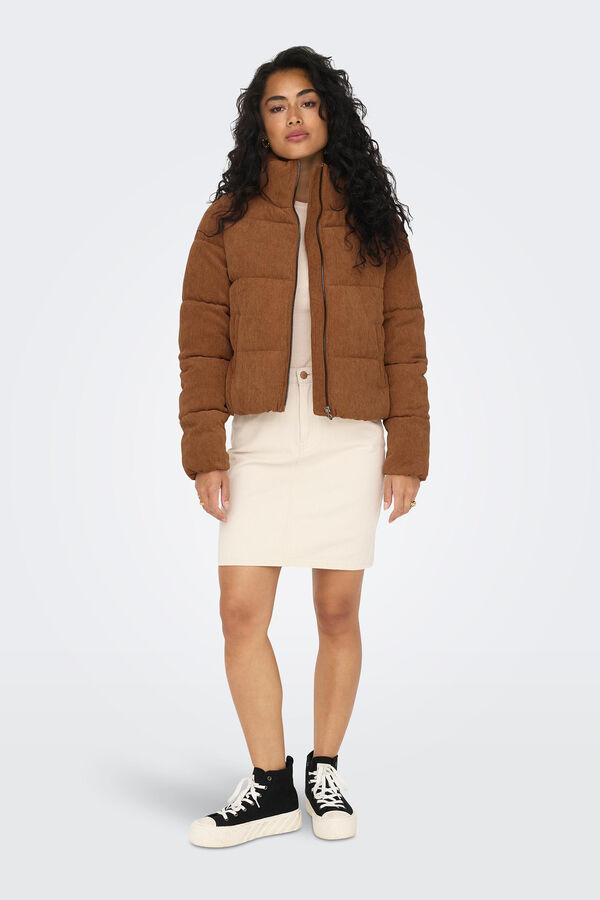 Springfield Quilted corduroy jacket smeđa