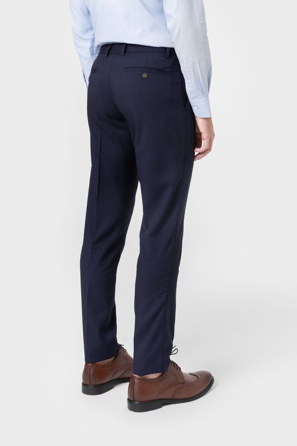 Celopman Birdseye suit trousers blue