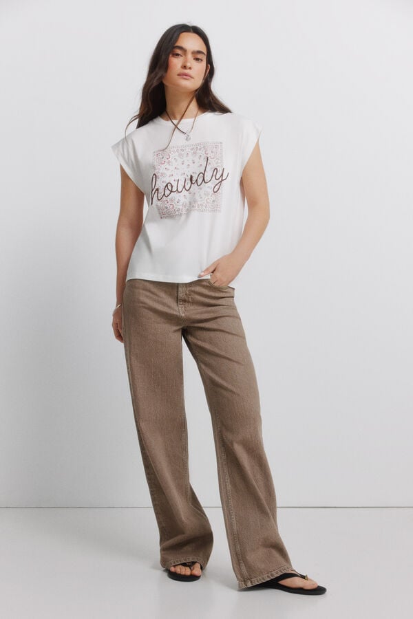 Springfield Bandana cotton T-shirt printed