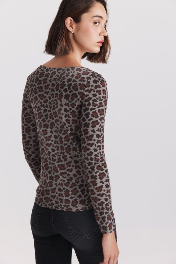 Springfield T-shirt imprim&eacute; animal nude