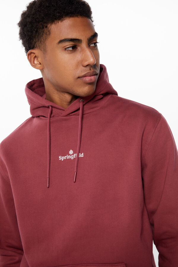 Springfield Essential washed hoodie royal red