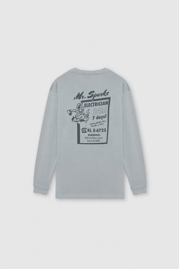 Inside Camiseta de manga larga azul