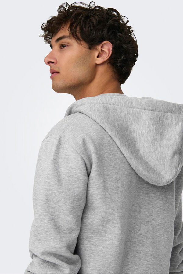 Only & Sons Sudadera con cremallera gris