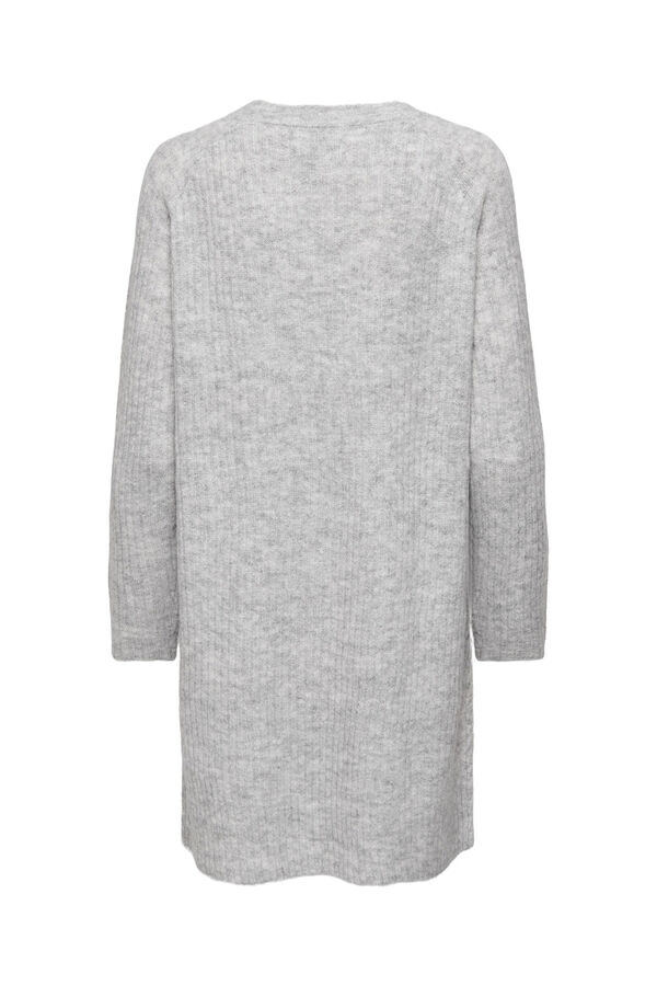 Springfield Round neck jersey-knit dress grey
