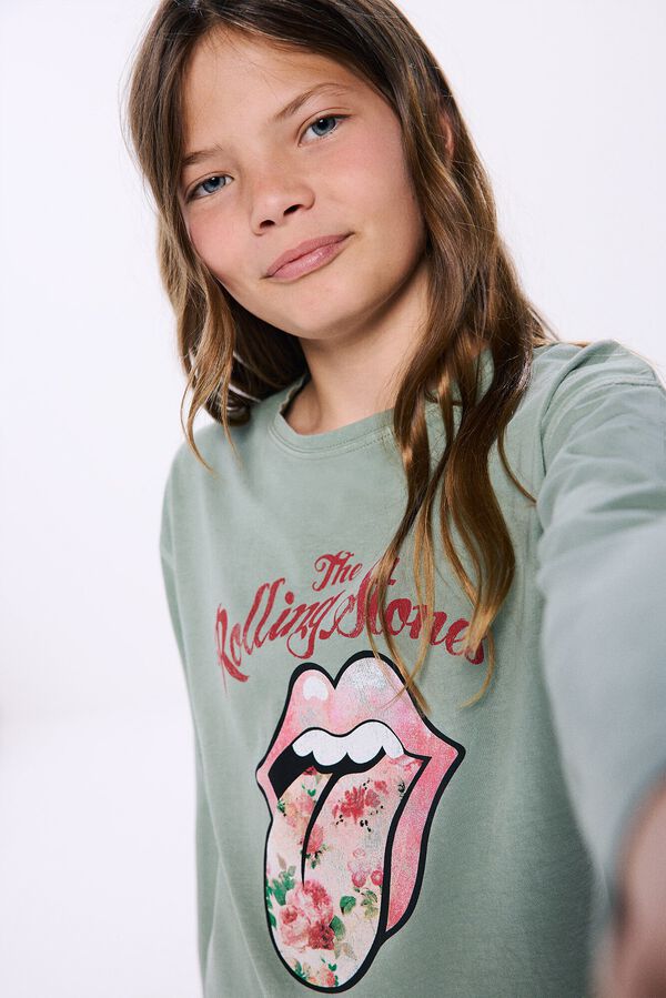 Springfield Girl's Rolling Stones T-shirt green