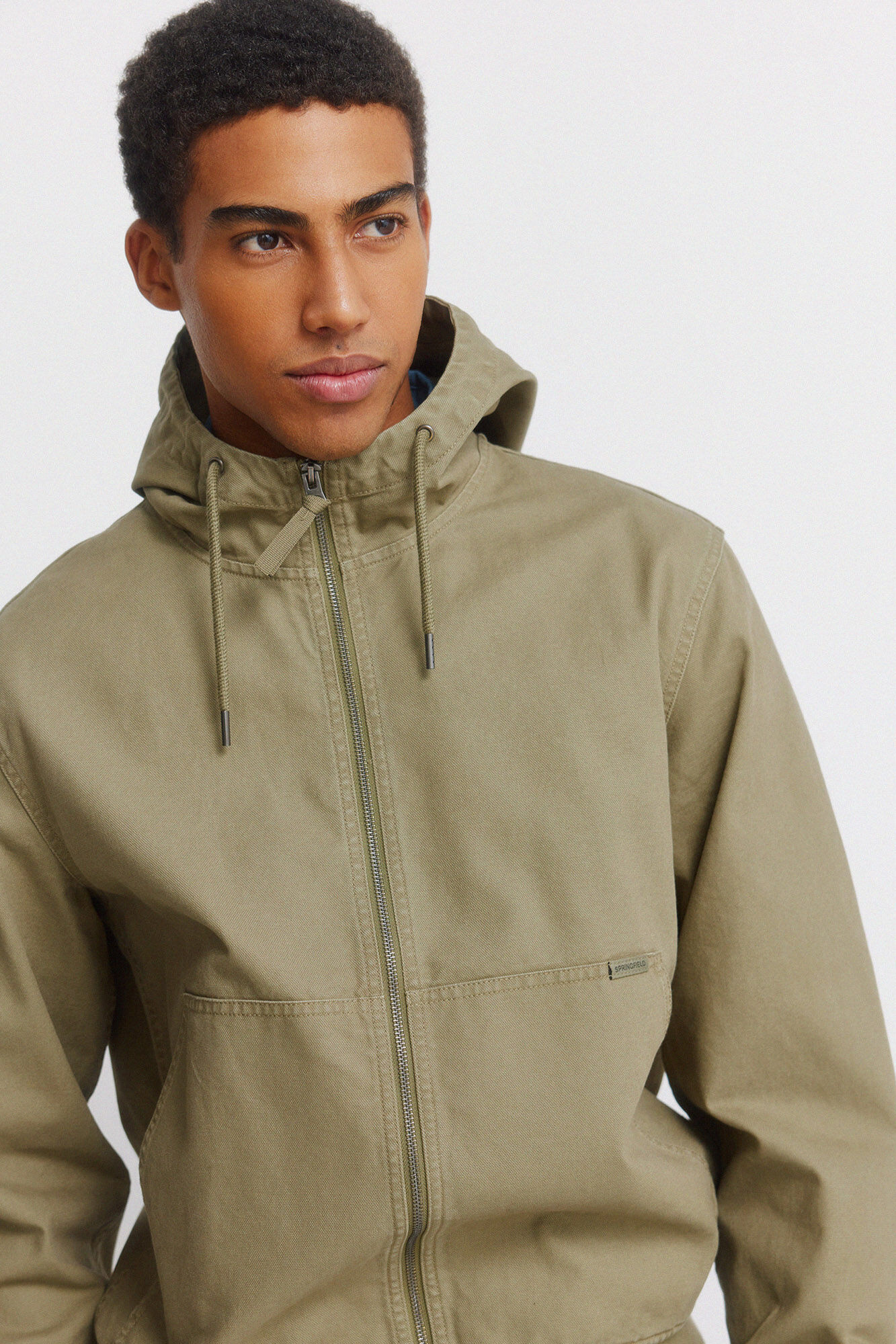 Springfield Cotton hooded jacket
