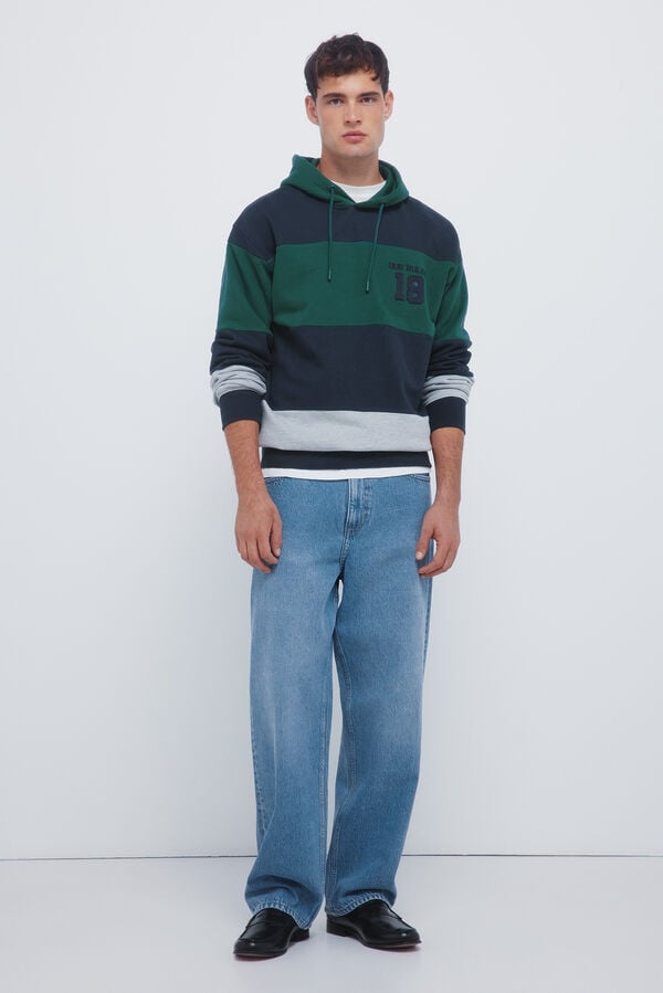 Springfield Sweatshirt hood cuts green