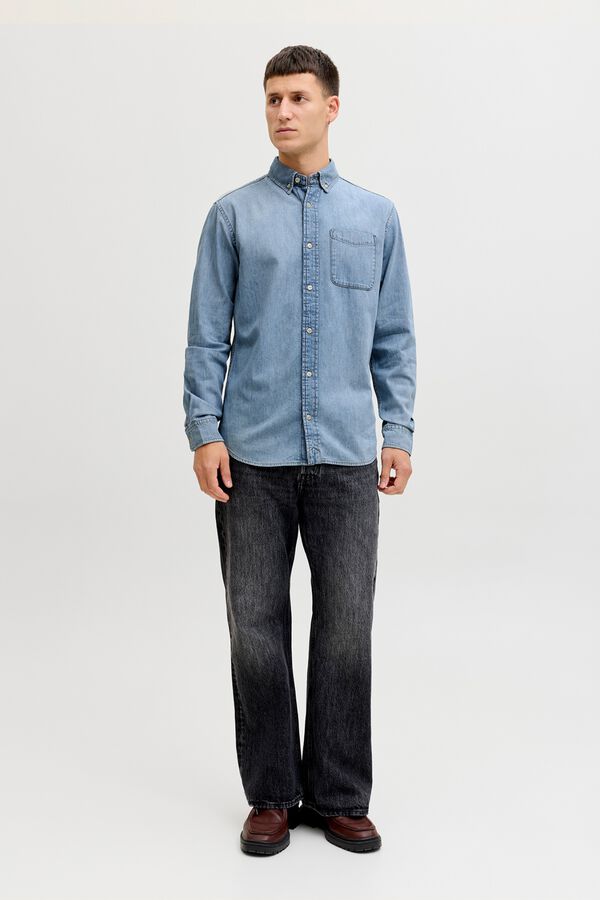 Jack & Jones Denim regular shirt blue