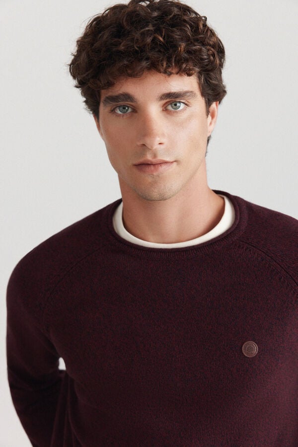 Springfield Pull uni torsad&eacute; &agrave; col roul&eacute; imprim&eacute;