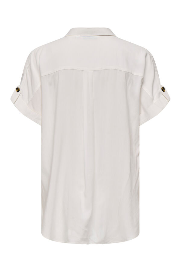 Only Fluid short sleeve shirt white