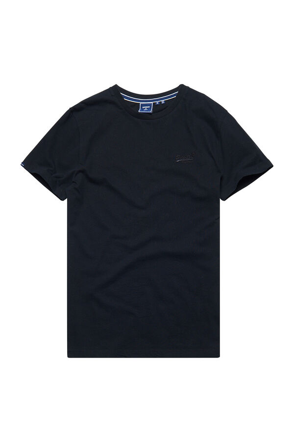 Superdry Organic cotton T-shirt with Vintage Logo embroidery black