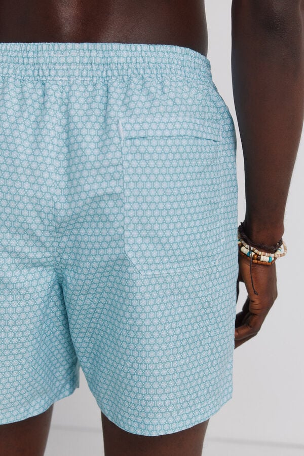 Springfield Geometric print swimwear blue