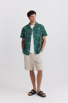 Springfield Embroidered short sleeve bowling shirt