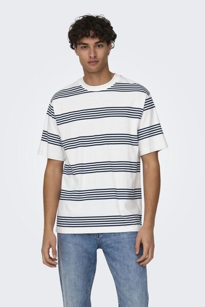 Springfield Striped print T-shirt white