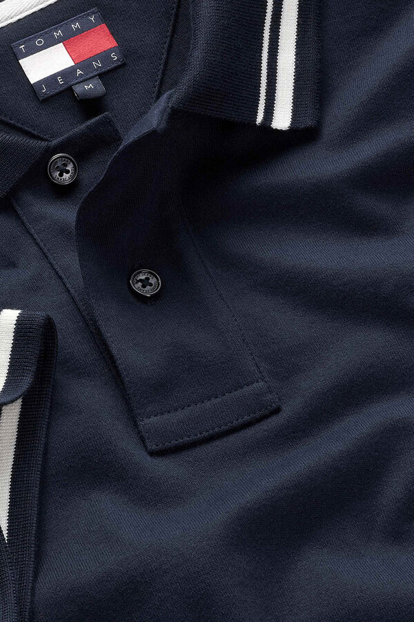 Tommy Jeans Regular fit short sleeve polo shirt blue
