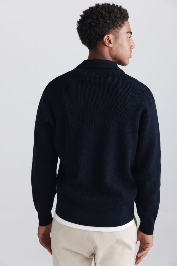 Springfield Zip fastening structure cardigan blue