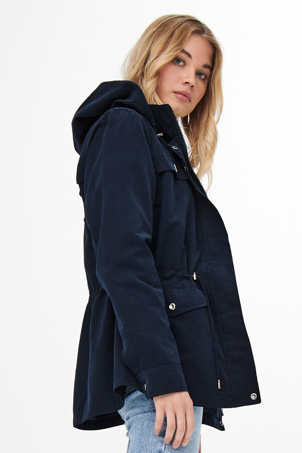 Springfield Jacket with pockets and hood bluish