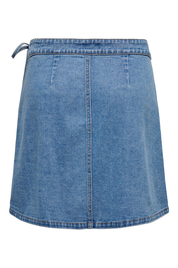 Springfield Denim wrap mini skirt blue mix