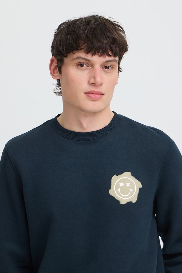 Blend Round neck sweatshirt bleu