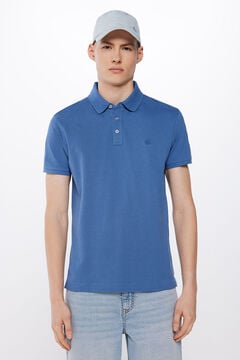 Springfield Poloshirt Piqué Slim Fit blau
