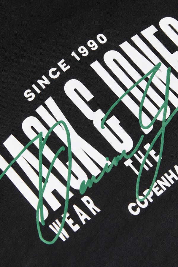 Jack & Jones PLUS Printed short sleeve T-shirt black