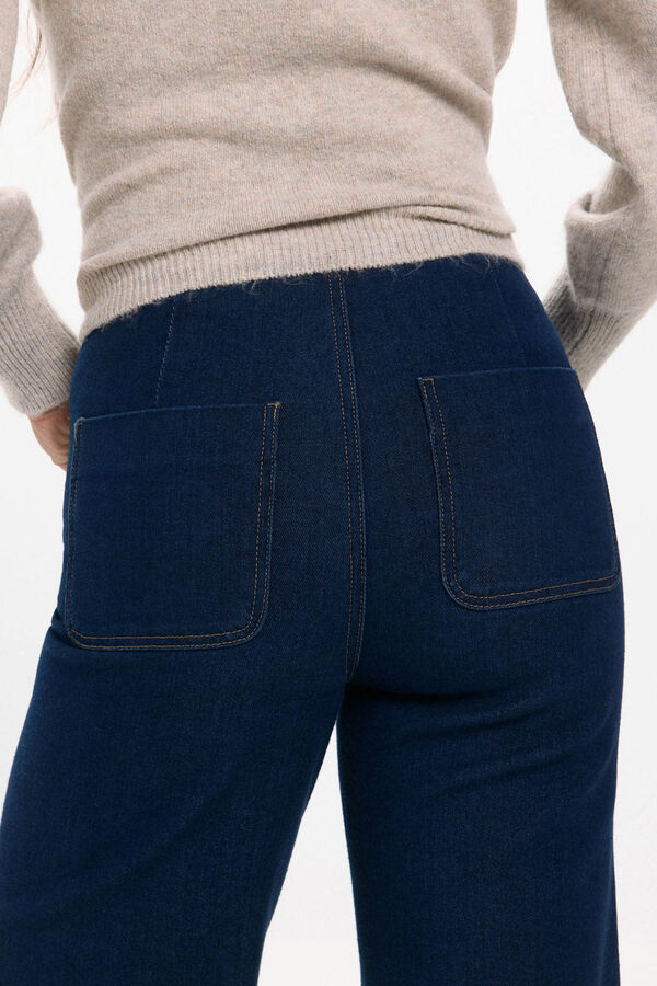 JDY Jeans mit hoher Zuglasche Blau