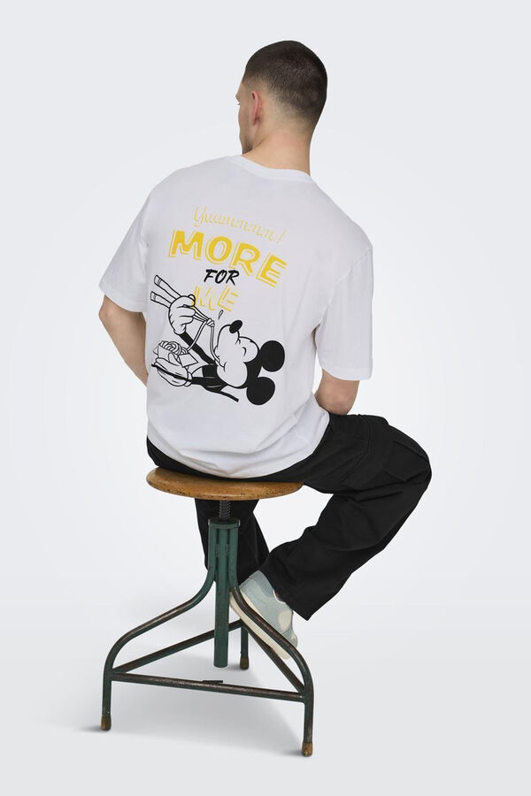 Springfield Camiseta disney mickey blanco