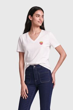 Only V-neck short sleeve T-shirt