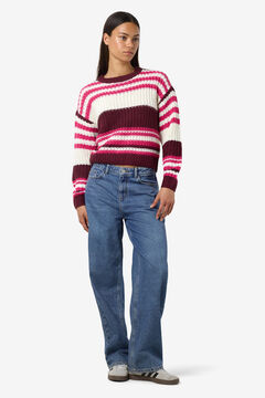 Noisy May Camisola riscas gola redonda