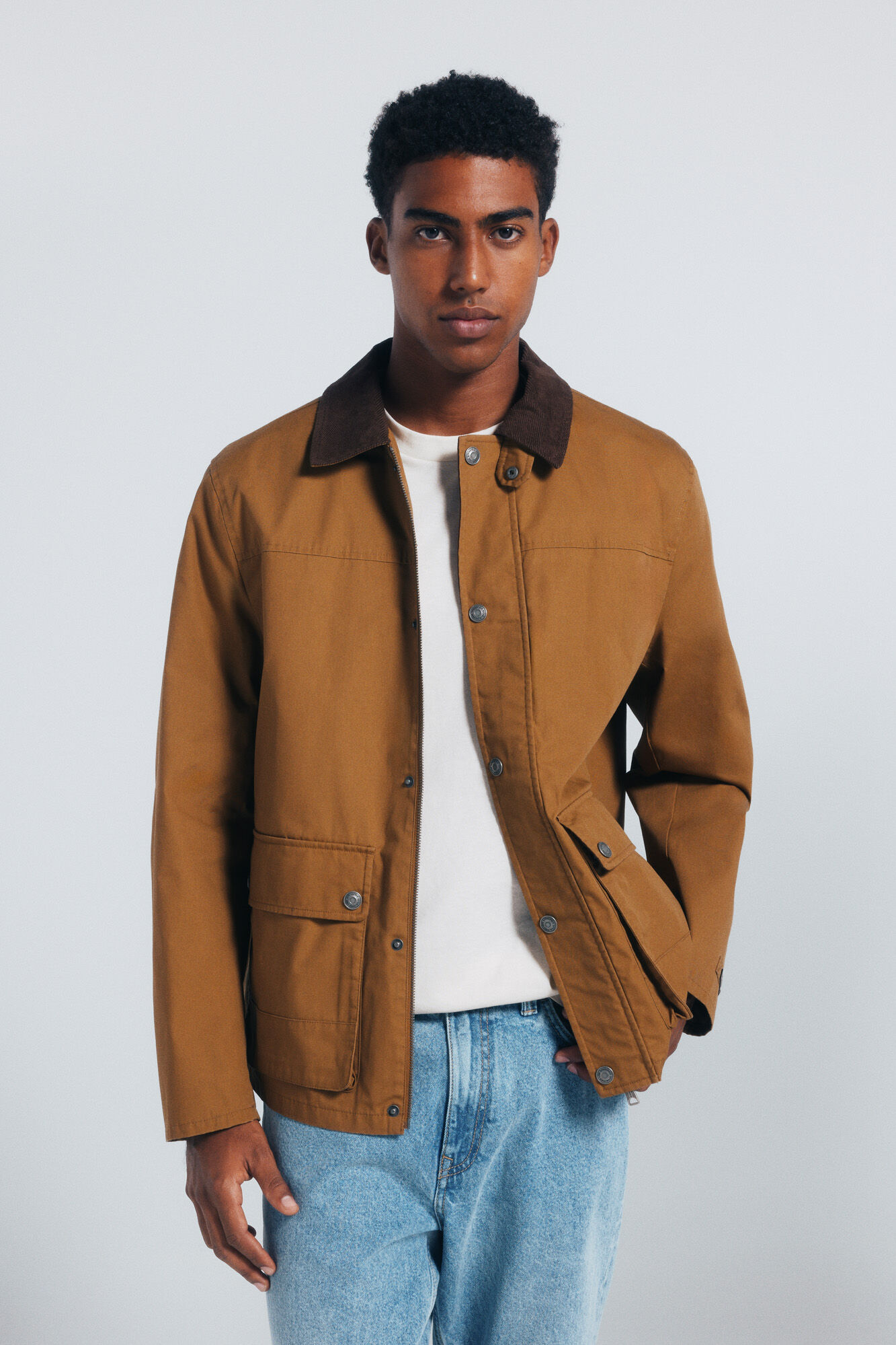 Springfield corduroy neck short parka