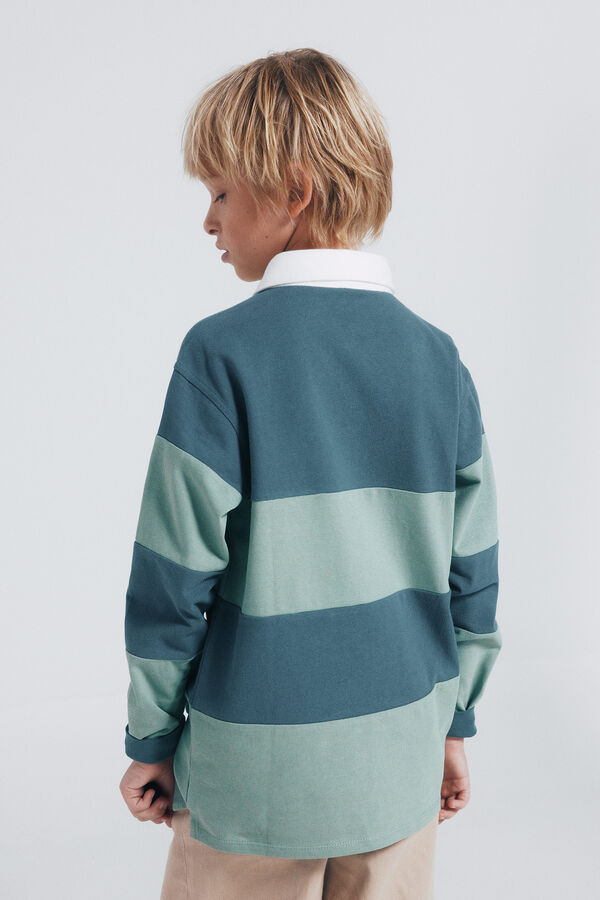 Springfield Kids Boy's long sleeve polo shirt Zelena