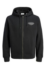 Jack & Jones PLUS fecho-&eacute;clair b&aacute;sico com Sweatshirt PLUS preto