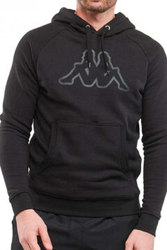 Springfield Hooded sweatshirt, ideal for outdoor activities, omini logo on the front, 80% cotton and 20% polyester black