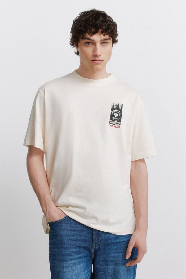 Springfield Camiseta Twin Peaks blanco