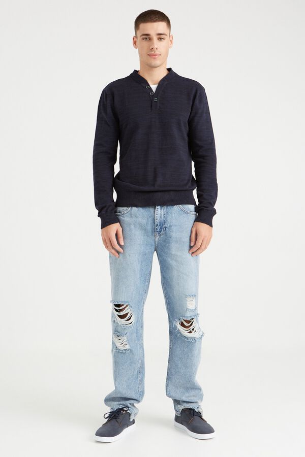 Inside V-neck cable knit jumper pink