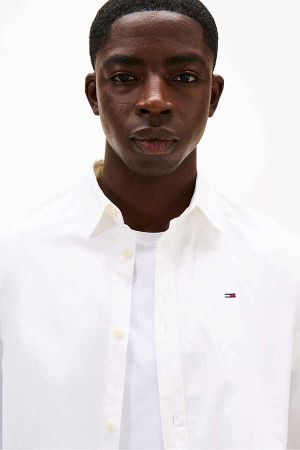 Tommy Jeans Slim stretch shirt white