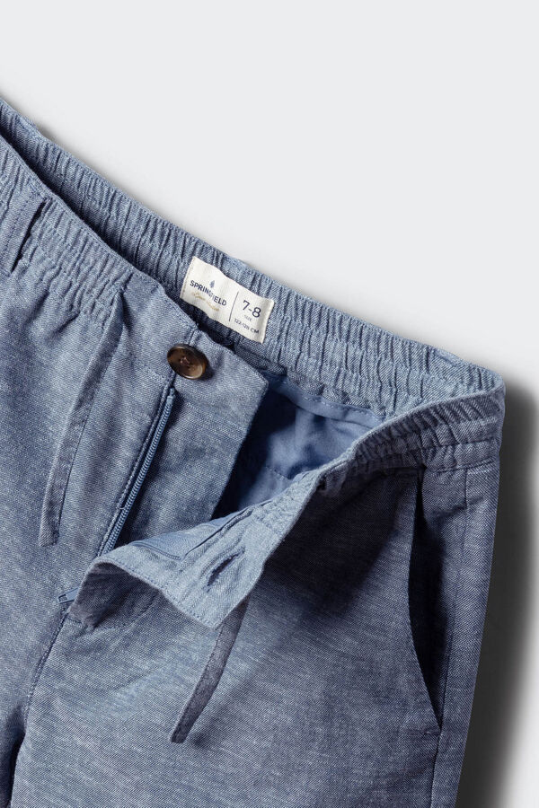 Springfield Kids Linen chinos Bermuda shorts for boys blue