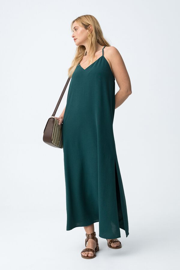 Tiffosi Vestido slim tirantes cruzados azul