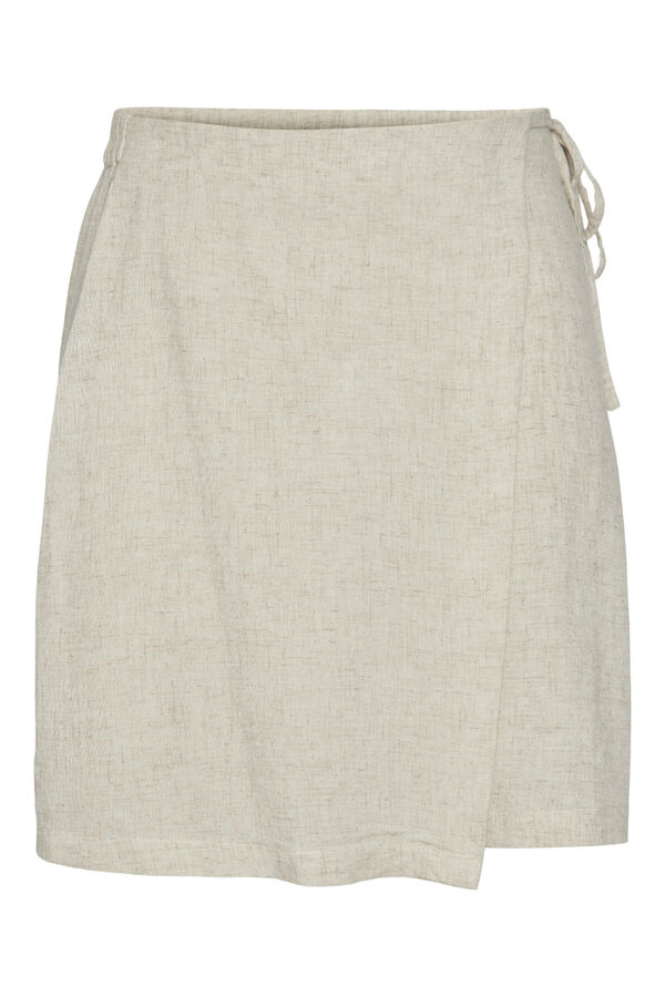 Pieces Falda corta tipo pareo gris