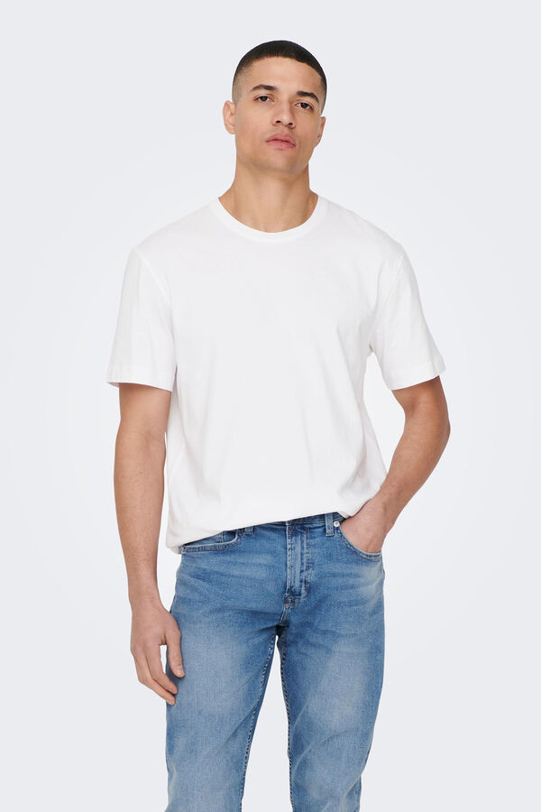 Springfield Essential regular fit T-shirt white