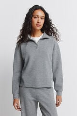 Springfield Zip - sweatshirt neck grey