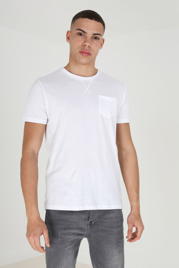 Brave Soul Camiseta b&aacute;sica de manga corta blanco