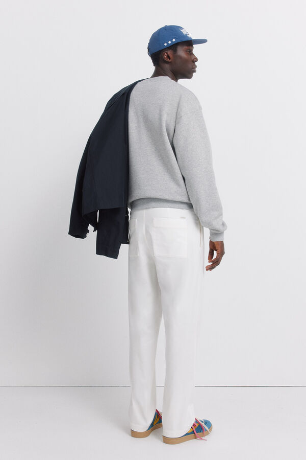 Springfield Relaxed fit straight leg trousers beige