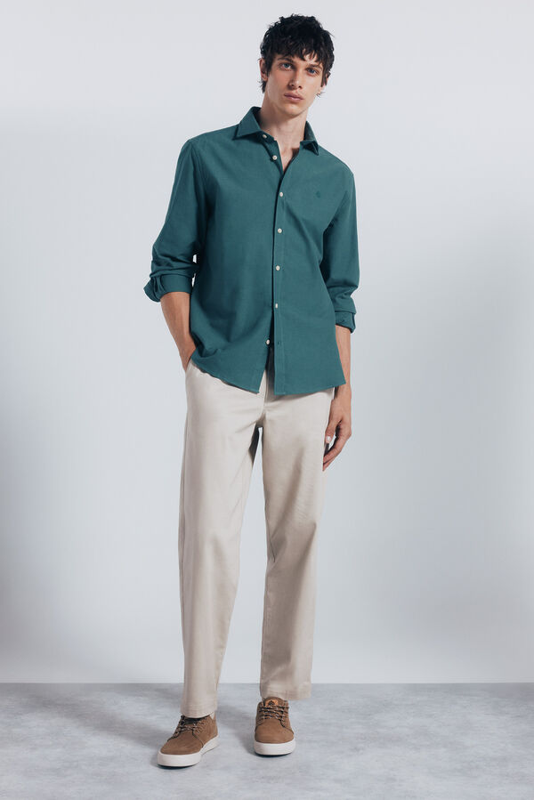 Springfield Camisa oxford ligero verde